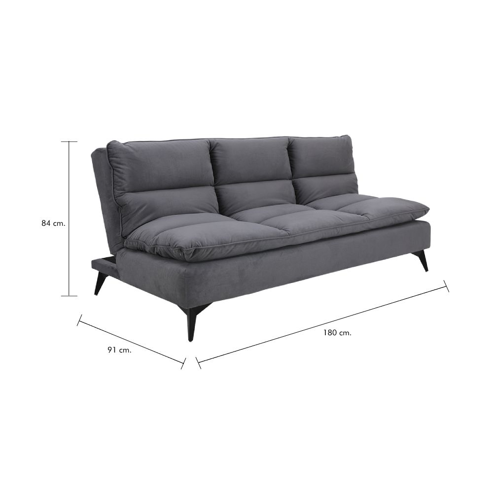 Sofa Giường Polyester HENDRIK Màu Xám 