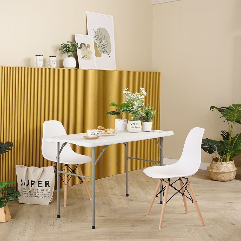 Bàn Ngoài Trời Nhựa TITAN Màu Trắng