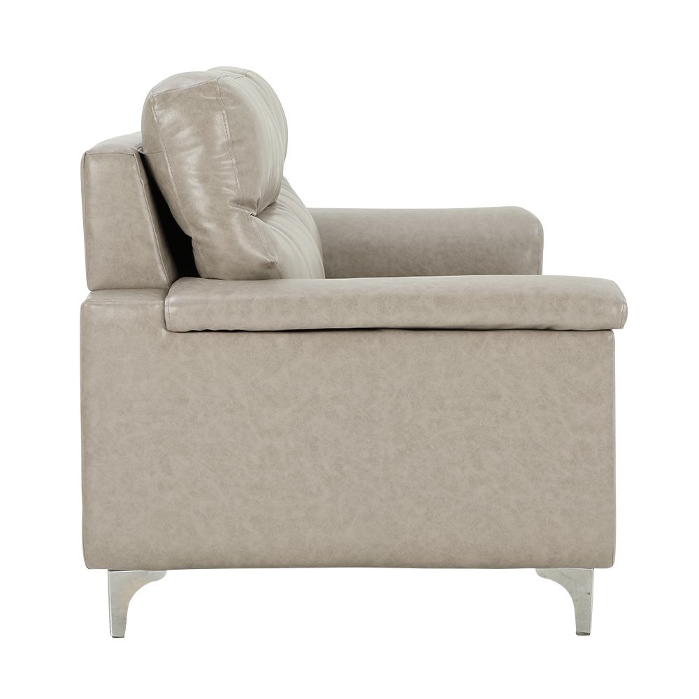 Ảnh chụp ngang của Sofa Băng Da PVC BRONCO Màu Xám