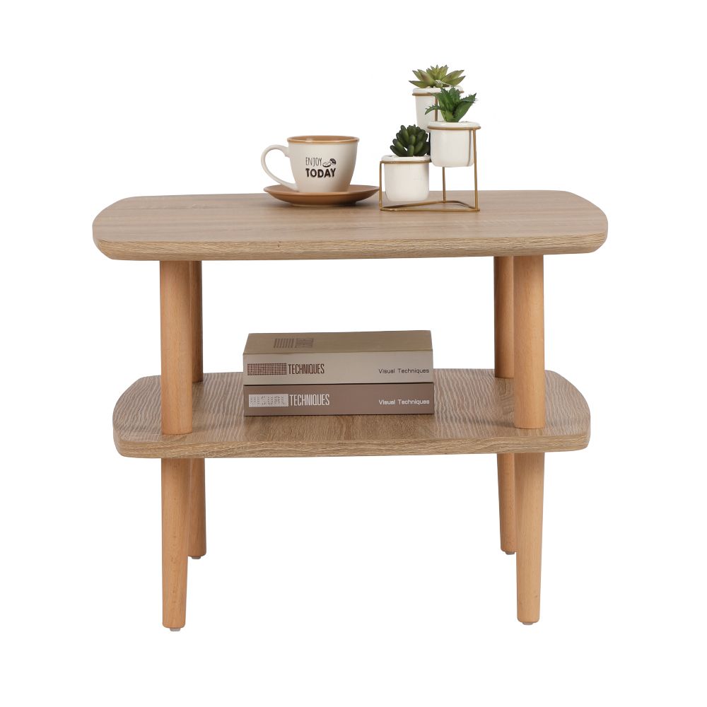 Bàn Góc Gỗ MDF SKAGEN Màu Gỗ Hình Vuông