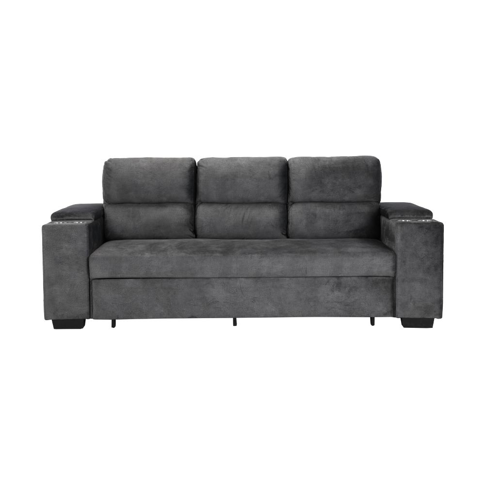 Sofa Giường Polyester DOMINIC Màu Xám