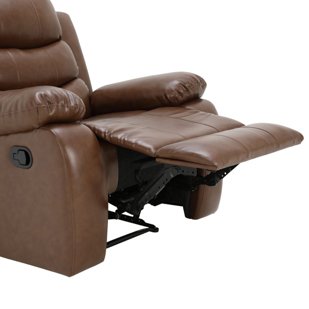 Ảnh cơ chế ngả lưng của Sofa Thư Giãn Da PVC JAXSON Màu Nâu