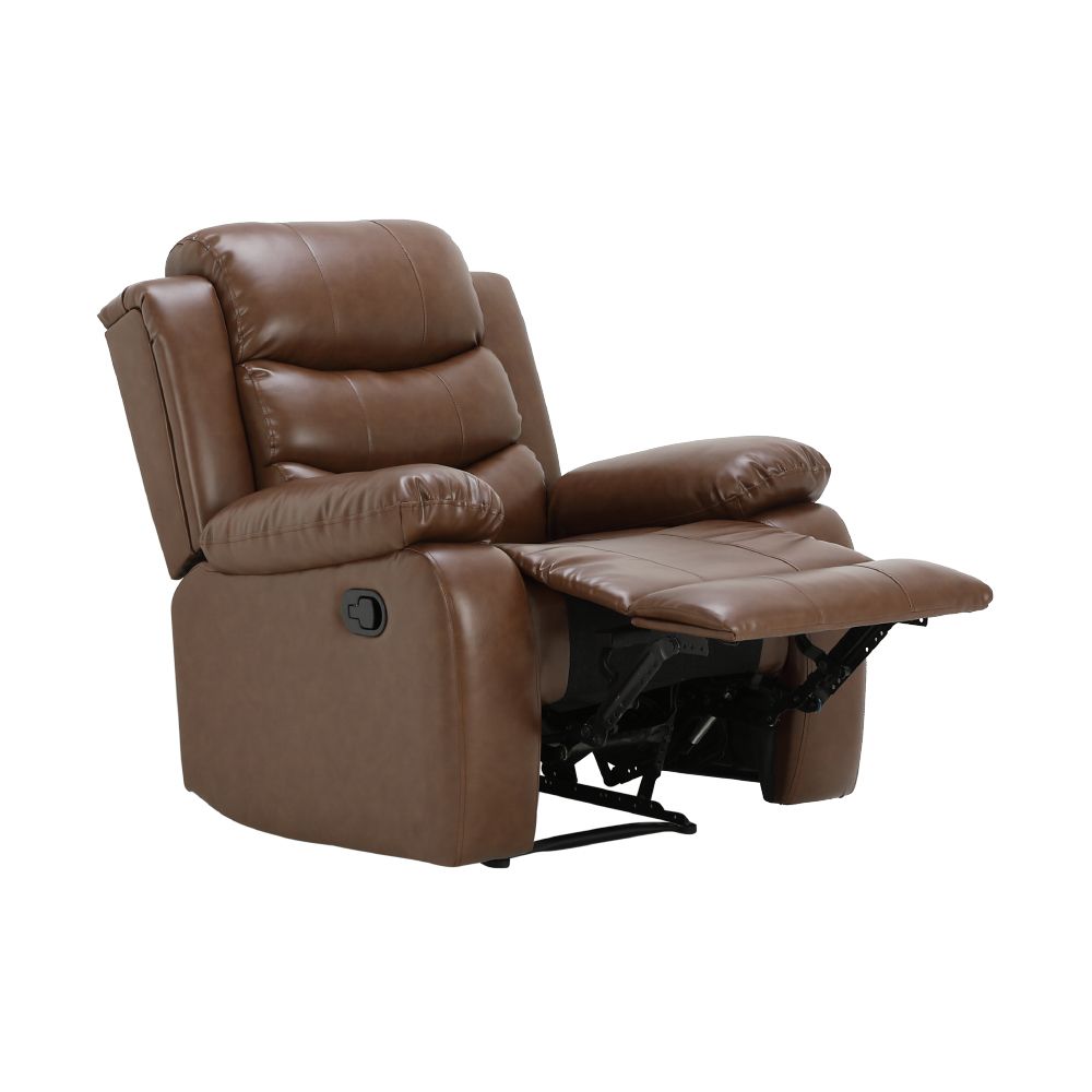 Ảnh góc trái ngả lưng của Sofa Thư Giãn Da PVC JAXSON Màu Nâu