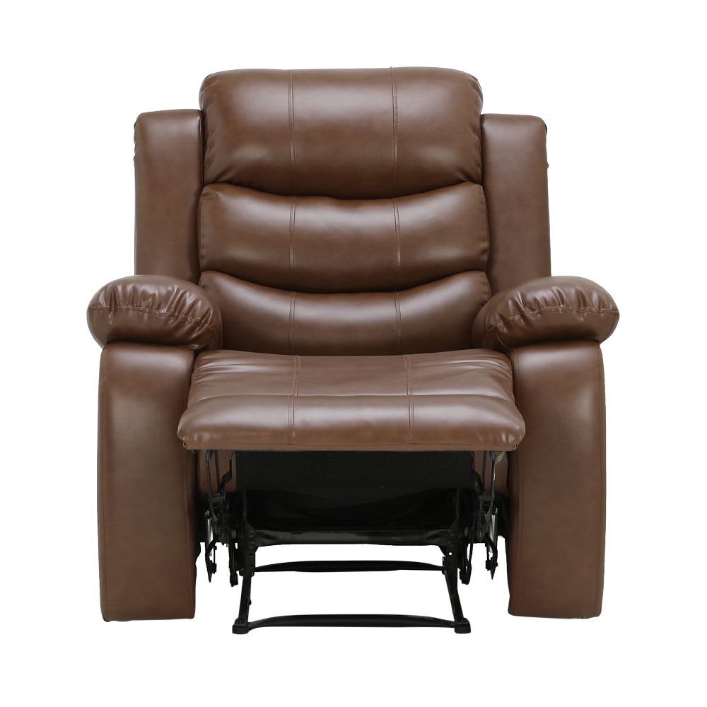 Ảnh chính diện ngả lưng của Sofa Thư Giãn Da PVC JAXSON Màu Nâu ngả lưng