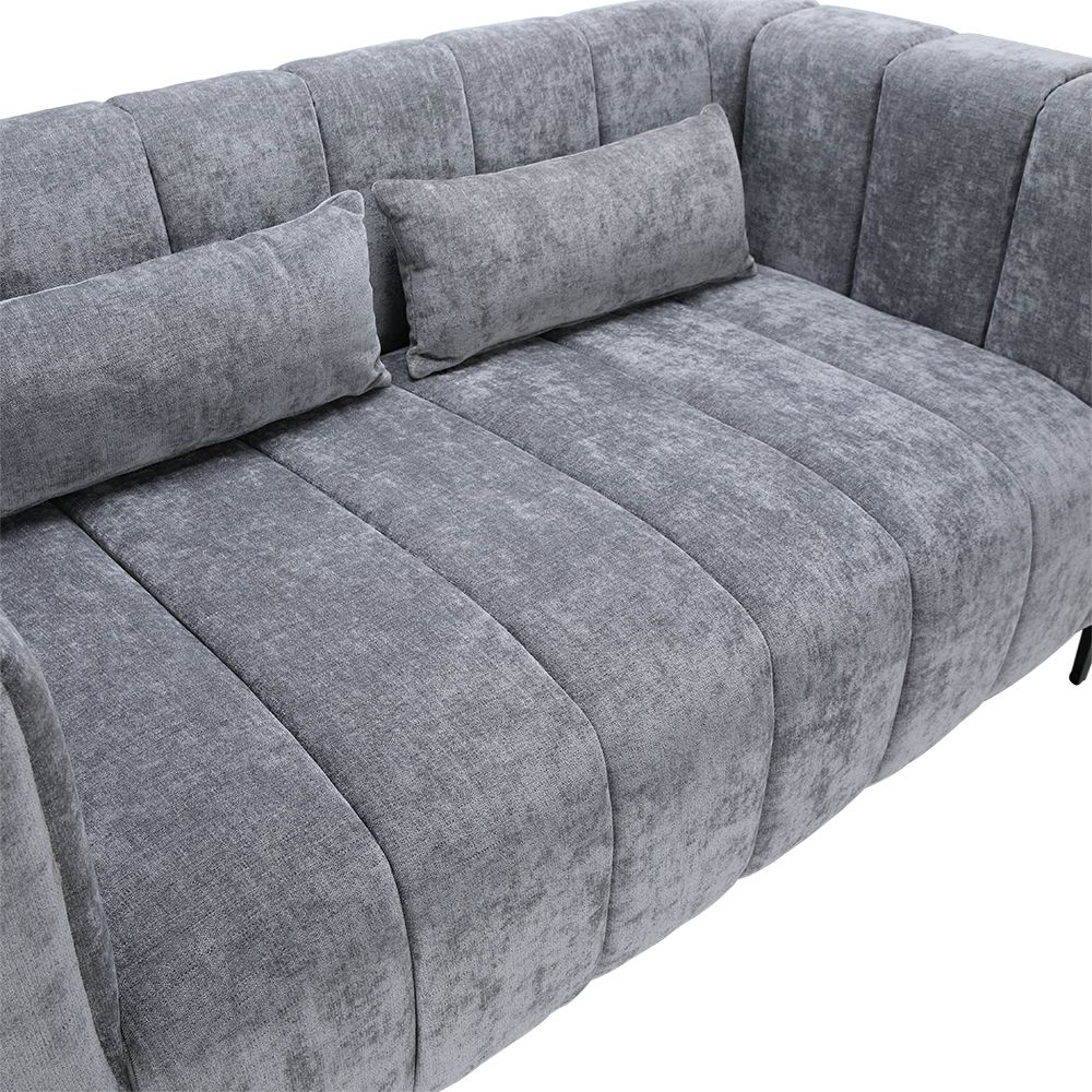 Ảnh thực tế của Sofa Băng Polyester LENNY Màu Xám