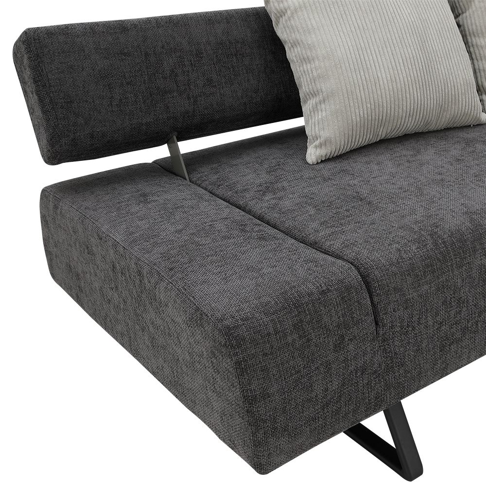 Sofa Giường Polyester NAOMI Màu Xám