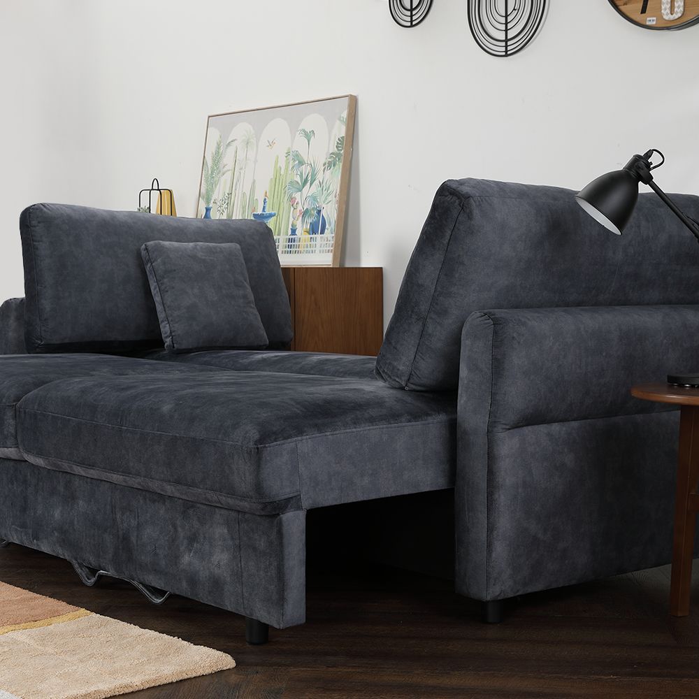 Sofa Giường Polyester DARBY Màu Xám