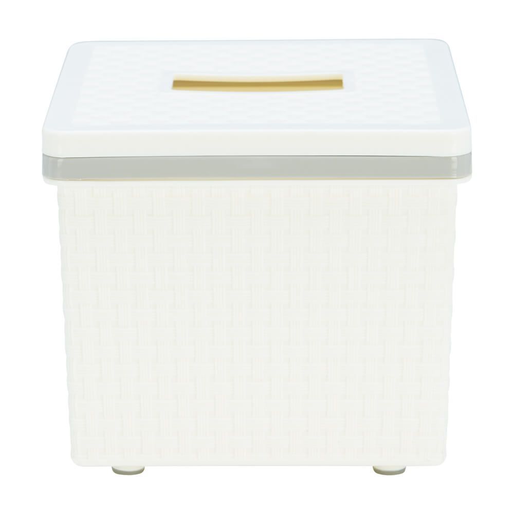 Hộp Đựng Khăn Giấy Nhựa PP SAAN Màu Kem