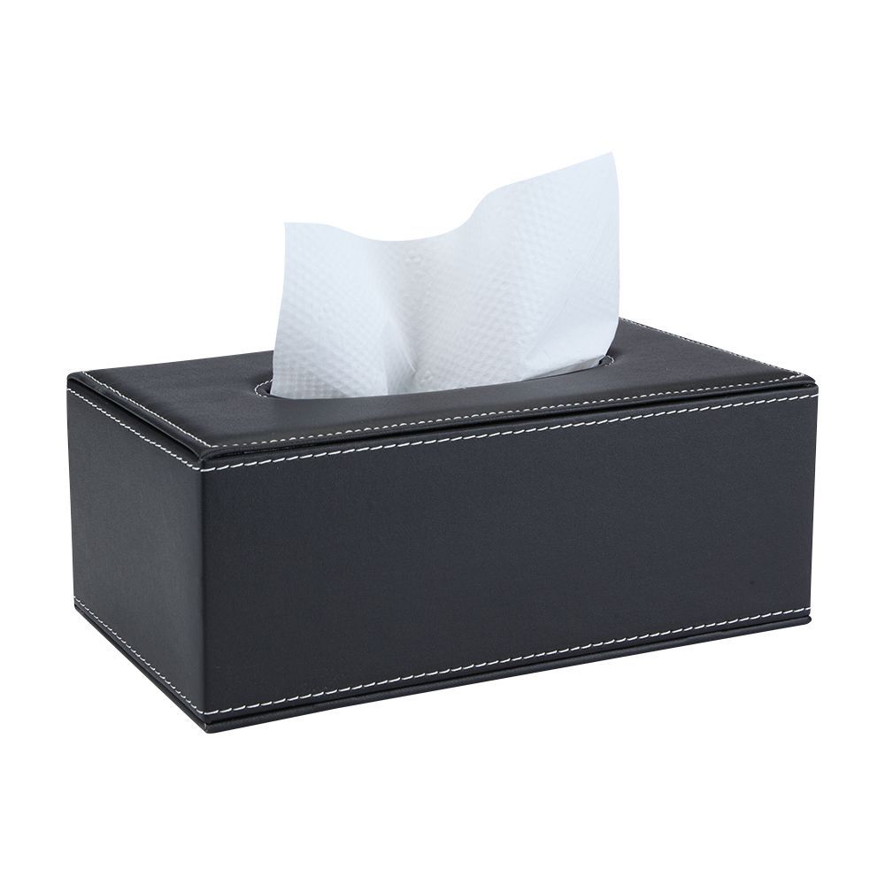 Hộp Đựng Khăn Giấy Da PU HARLOW Màu Đen