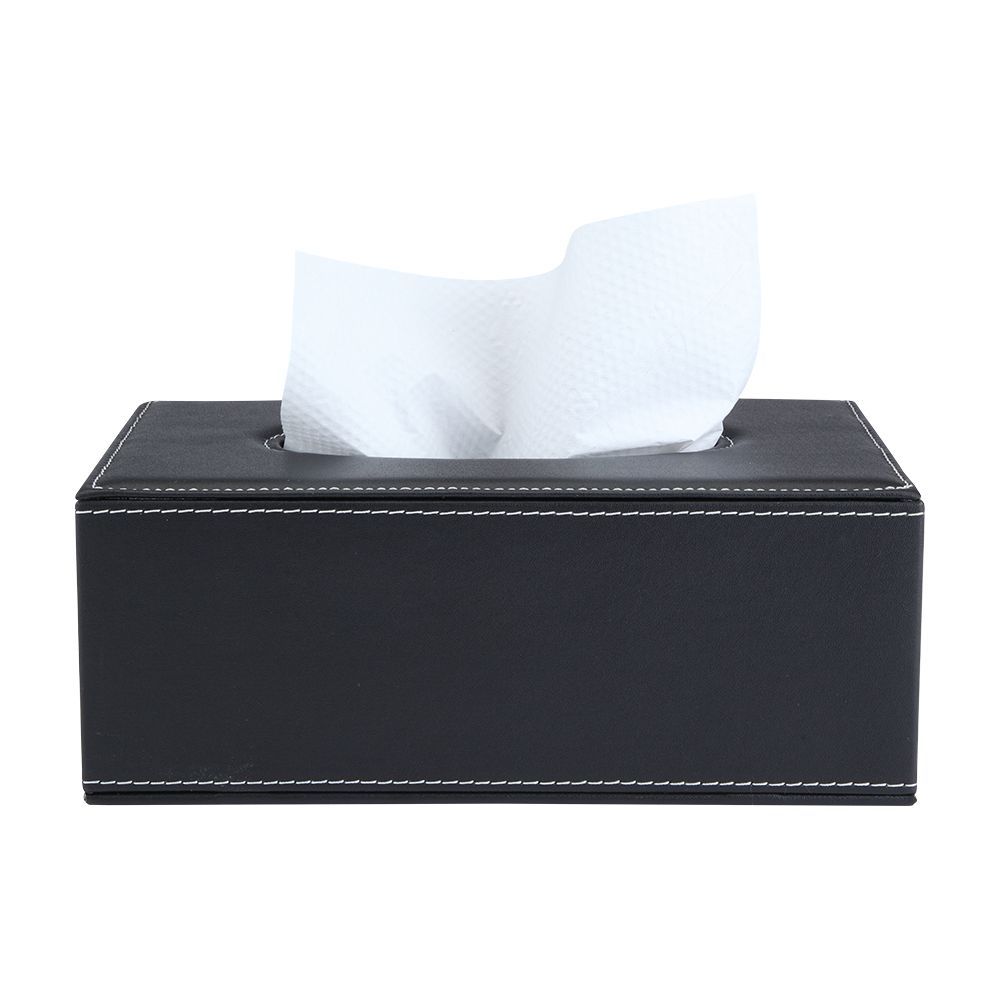 Hộp Đựng Khăn Giấy Da PU HARLOW Màu Đen