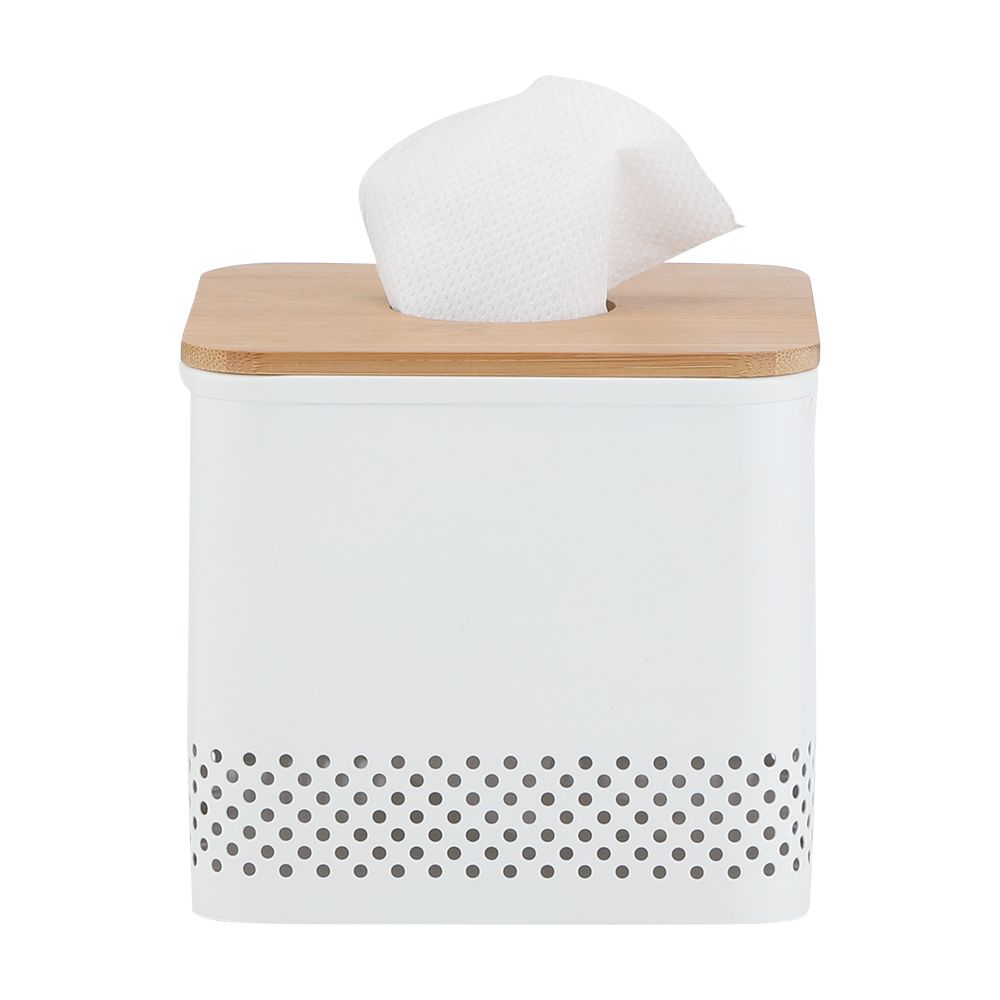 Hộp Đựng Khăn Giấy Sắt SIMPLY Màu Trắng