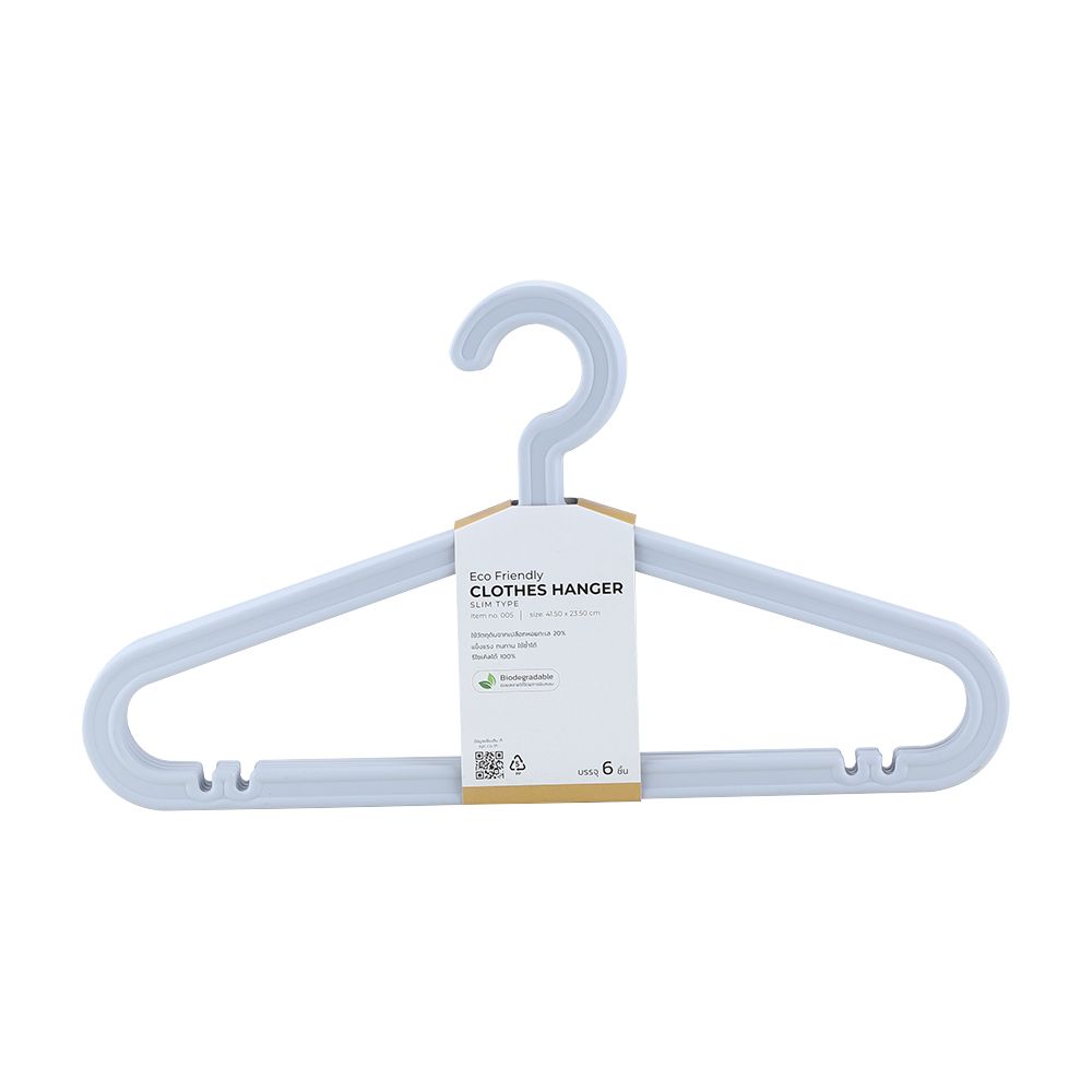 Móc Treo Quần Áo Nhựa PP ECO Màu Xanh Dương Nhạt