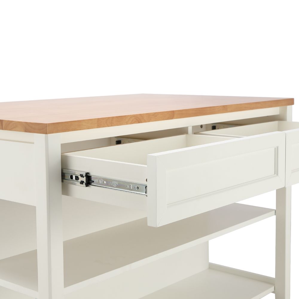 Đảo Bếp Gỗ Cao Su LYNSY Màu Gỗ