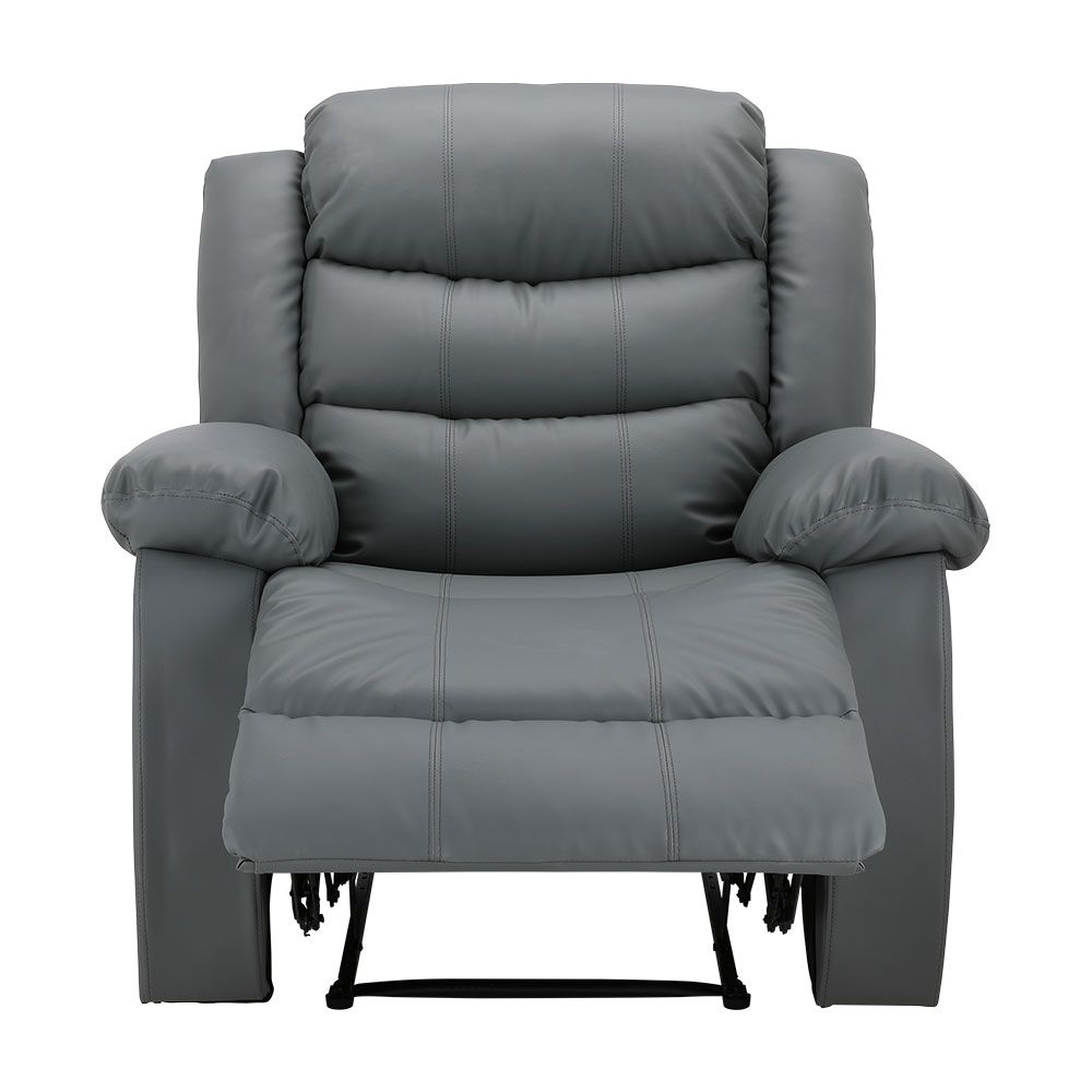 Sofa Thư Giãn Da PVC LEMMA Màu Xám
