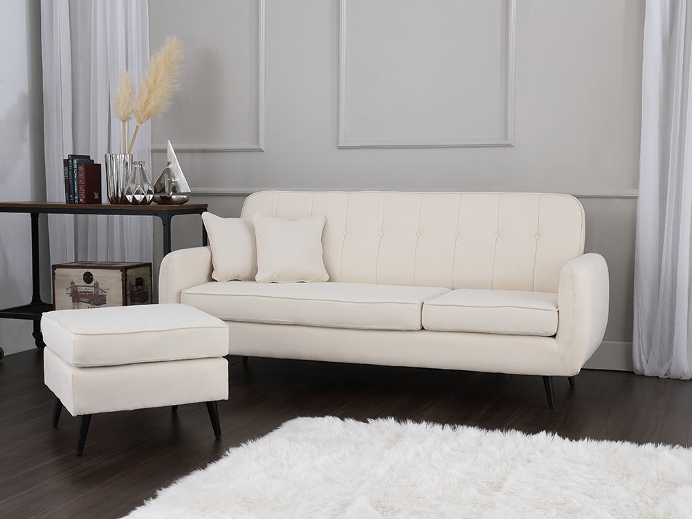 Sofa Góc Linh Hoạt Vải DAPHNE Màu Kem