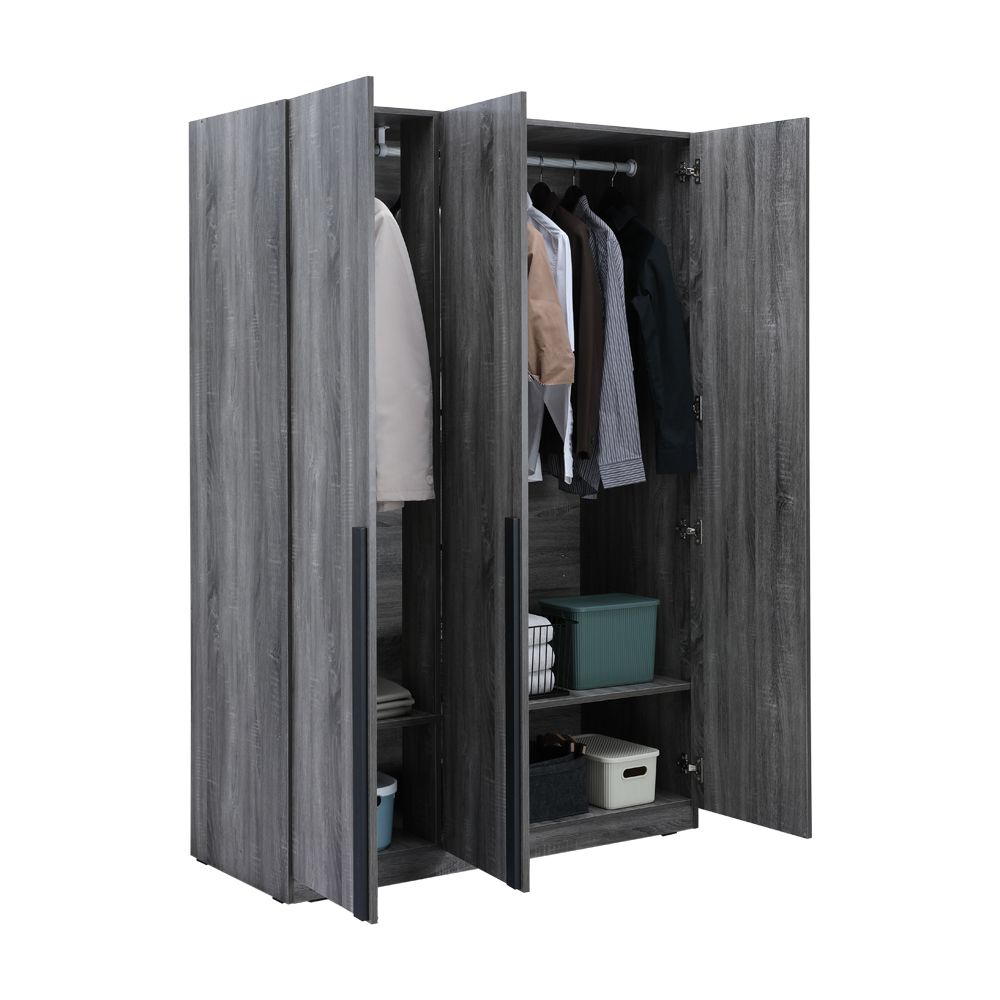 Tủ Quần Áo 3 Cánh Gỗ Công Nghiệp MINIO Màu Xám