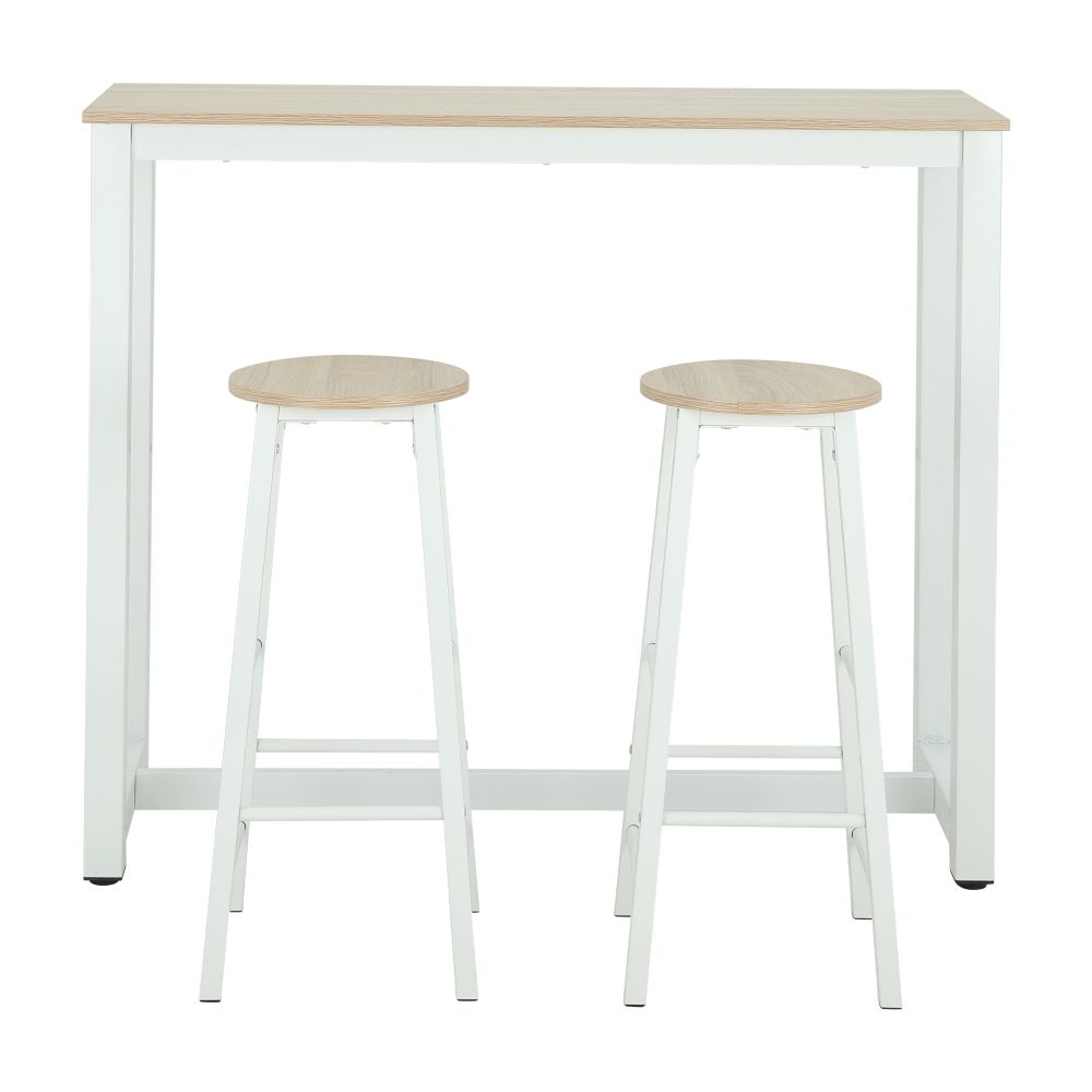 Bộ bàn quầy bar gỗ công nghiệp JOLENE màu gỗ