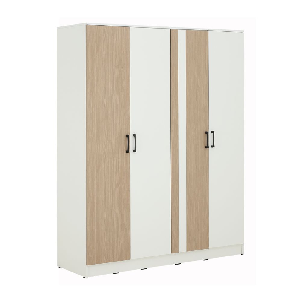 Tủ Quần Áo 4 Cánh Gỗ Công Nghiệp MAGNOLIA/P Màu Trắng