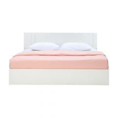 Giường Ngủ Gỗ Công Nghiệp MELODIAN Màu Trắng 6ft(W190 x D212.2 x H90 Cm)