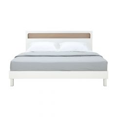 Giường Ngủ Gỗ Công Nghiệp MONACO Màu Trắng 6Ft (W191xD214.6Cm)