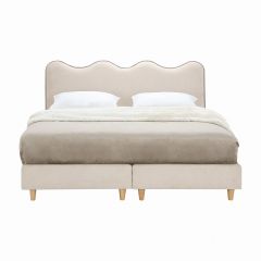 Giường Ngủ Gỗ Công Nghiệp PIPY Màu Kem 5ft(W156 x D210 x H120 Cm)