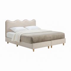 PIPY Woven Fabric Bed Cream Color W186xD210xH120 Cm