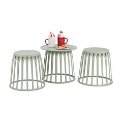 SYNNARY PP Plastic Coffee Table Light Green Color W49.5xD49.5xH44 Cm