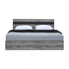 Giường Ngủ Gỗ Công Nghiệp MINIO Màu Xám 5Ft (W153xD198Cm)