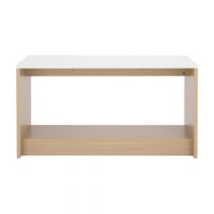 Bàn Cà Phê Gỗ Công Nghiệp MIA Màu Trắng W80xD41.5xH40Cm