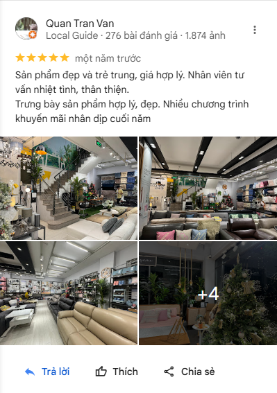 Khách hàng Quan Tran Van chia sẻ trải nghiệm sau khi mua hàng tại cửa hàng