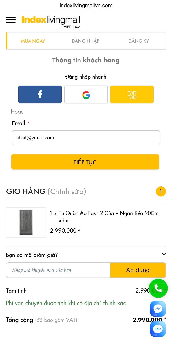 B2 Nhập Email